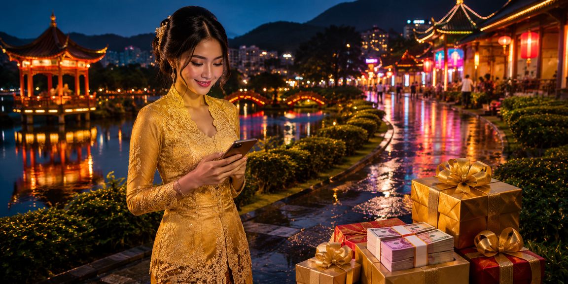 Pemain Malaysia memainkan slot jackpot progresif dari telefon bimbit